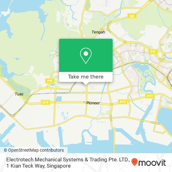 Electrotech Mechanical Systems & Trading Pte. LTD., 1 Kian Teck Way map