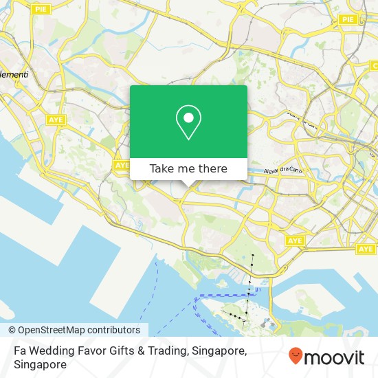 Fa Wedding Favor Gifts & Trading, Singapore map