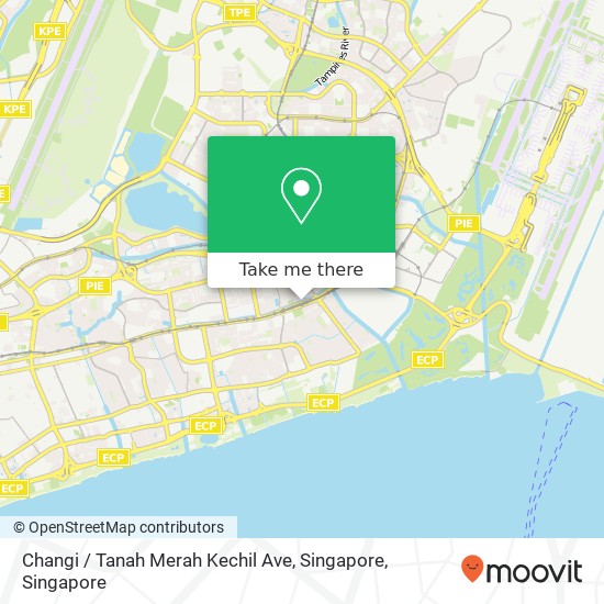 Changi / Tanah Merah Kechil Ave, Singapore map