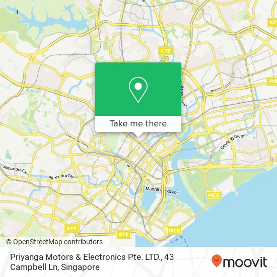 Priyanga Motors & Electronics Pte. LTD., 43 Campbell Ln地图