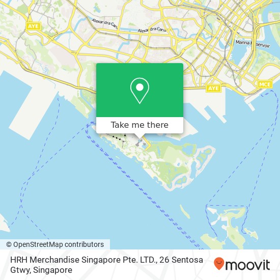 HRH Merchandise Singapore Pte. LTD., 26 Sentosa Gtwy map