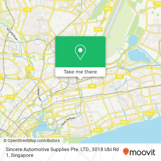 Sincere Automotive Supplies Pte. LTD., 3018 Ubi Rd 1 map