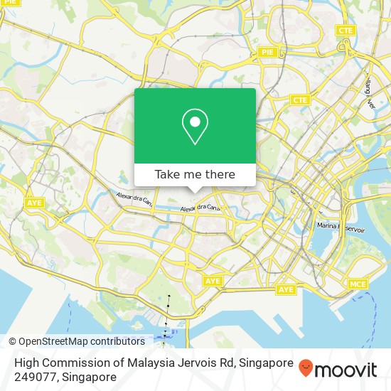 High Commission of Malaysia Jervois Rd, Singapore 249077 map