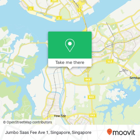 Jumbo Saas Fee Ave 1, Singapore map