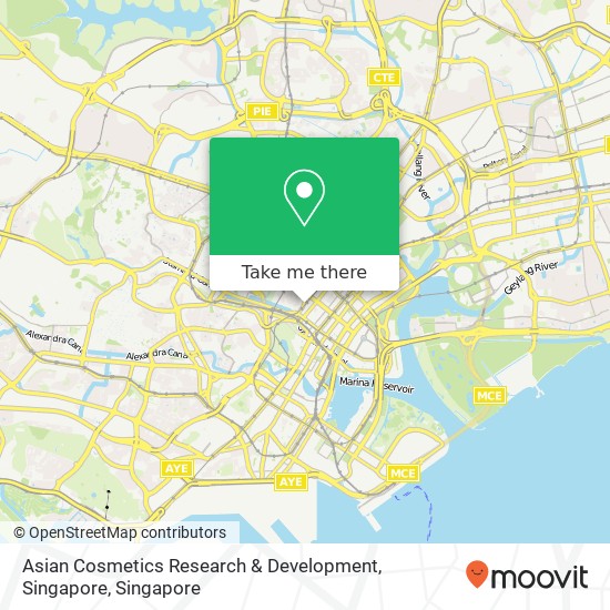 Asian Cosmetics Research & Development, Singapore map