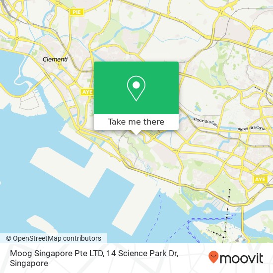 Moog Singapore Pte LTD, 14 Science Park Dr地图