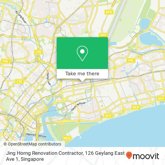 Jing Horng Renovation Contractor, 126 Geylang East Ave 1 map