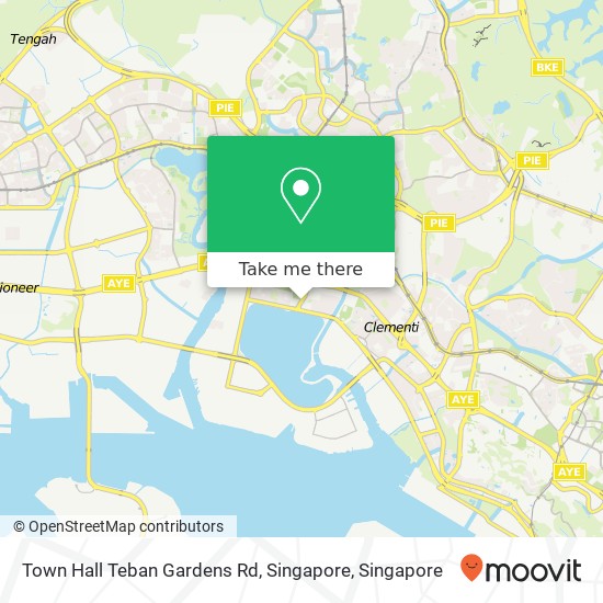 Town Hall Teban Gardens Rd, Singapore map