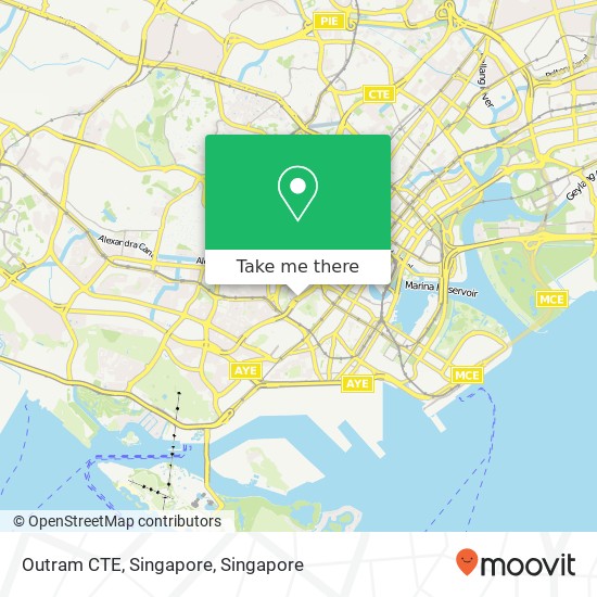 Outram CTE, Singapore map