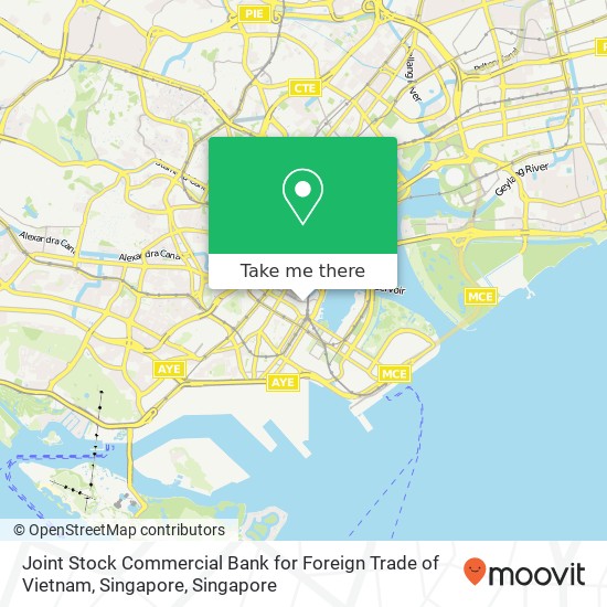 Joint Stock Commercial Bank for Foreign Trade of Vietnam, Singapore map