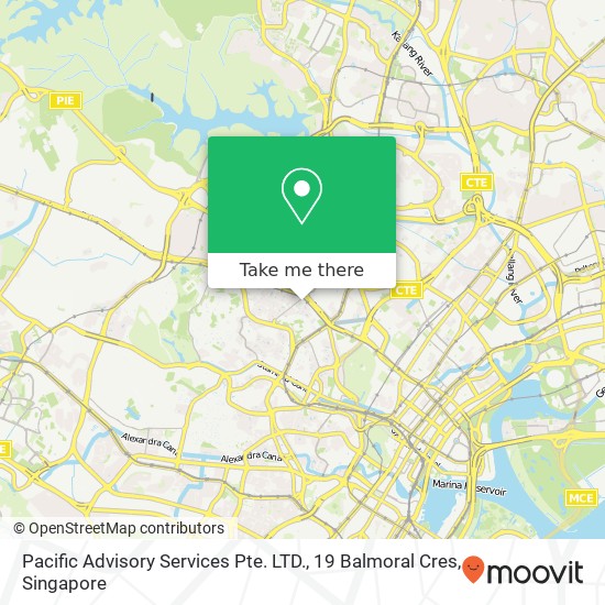 Pacific Advisory Services Pte. LTD., 19 Balmoral Cres地图