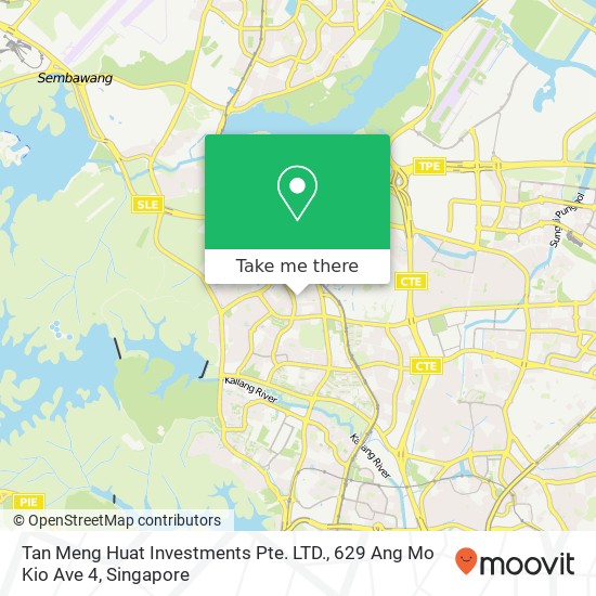 Tan Meng Huat Investments Pte. LTD., 629 Ang Mo Kio Ave 4 map