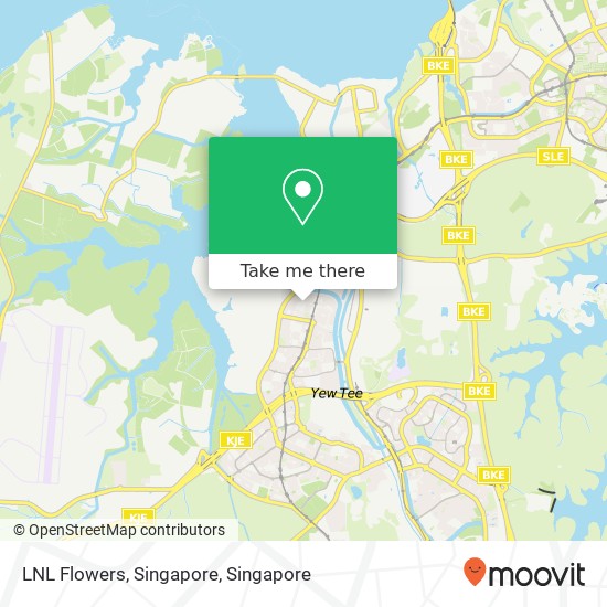 LNL Flowers, Singapore map