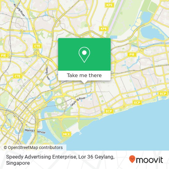 Speedy Advertising Enterprise, Lor 36 Geylang map