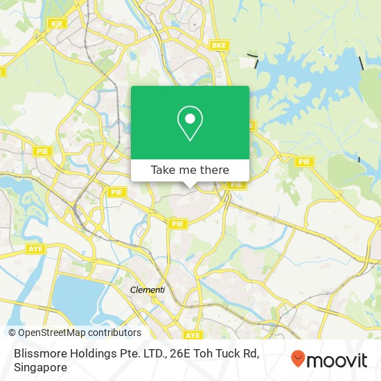 Blissmore Holdings Pte. LTD., 26E Toh Tuck Rd地图