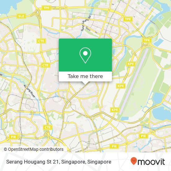 Serang Hougang St 21, Singapore map