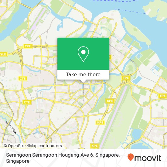 Serangoon Serangoon Hougang Ave 6, Singapore map