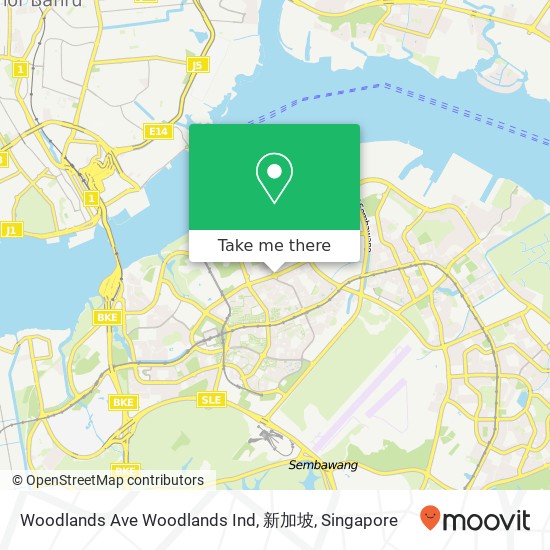Woodlands Ave Woodlands Ind, 新加坡地图