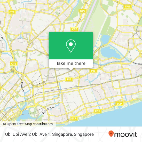 Ubi Ubi Ave 2 Ubi Ave 1, Singapore map