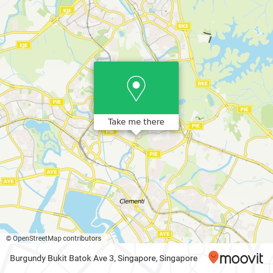 Burgundy Bukit Batok Ave 3, Singapore地图