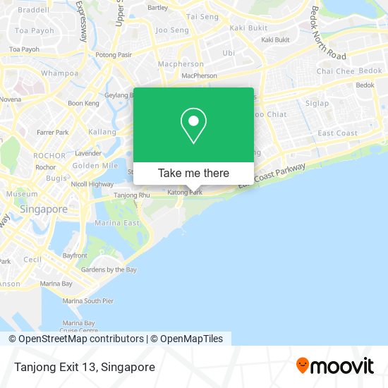 Tanjong Exit 13 map