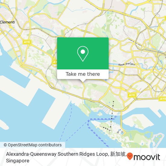 Alexandra-Queensway Southern Ridges Loop, 新加坡 map