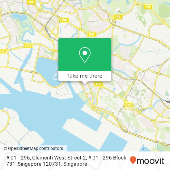 # 01 - 296, Clementi West Street 2, # 01 - 296 Block 731, Singapore 120731 map