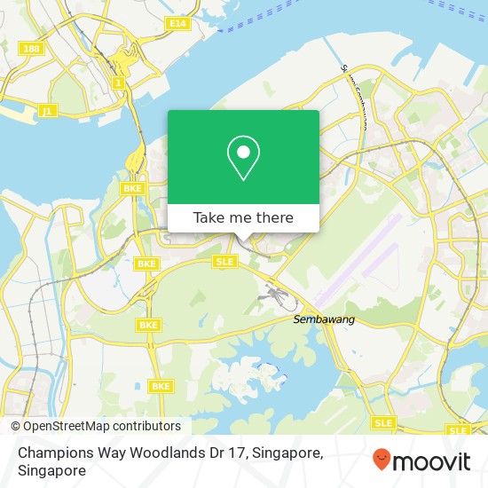 Champions Way Woodlands Dr 17, Singapore地图