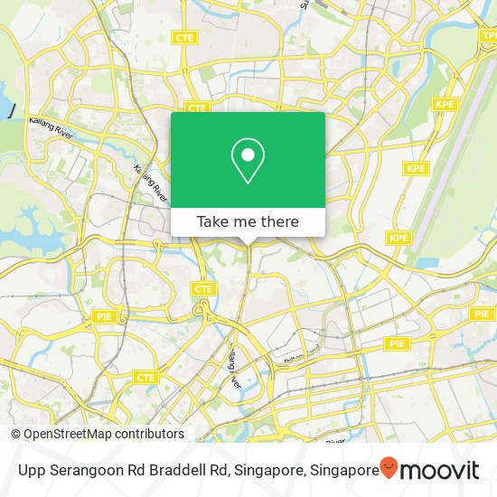 Upp Serangoon Rd Braddell Rd, Singapore地图