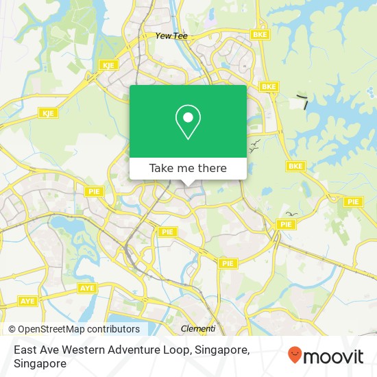 East Ave Western Adventure Loop, Singapore地图