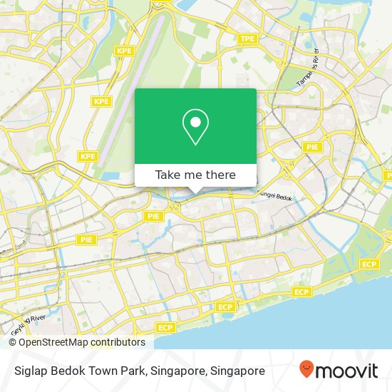 Siglap Bedok Town Park, Singapore map