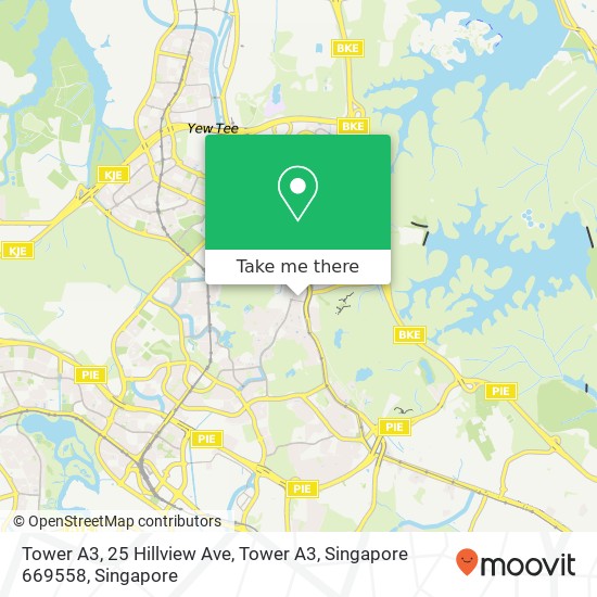 Tower A3, 25 Hillview Ave, Tower A3, Singapore 669558 map