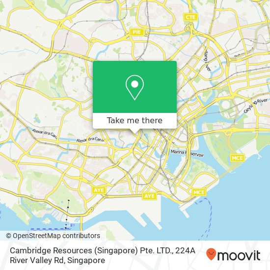 Cambridge Resources (Singapore) Pte. LTD., 224A River Valley Rd map