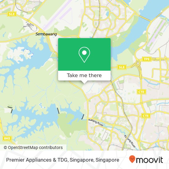 Premier Appliances & TDG, Singapore map