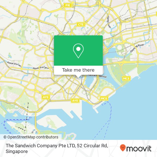 The Sandwich Company Pte LTD, 52 Circular Rd地图