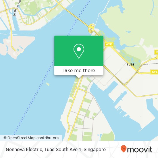 Gennova Electric, Tuas South Ave 1 map