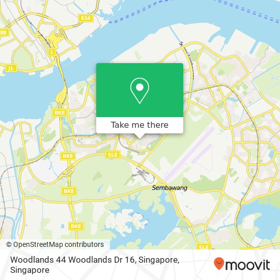 Woodlands 44 Woodlands Dr 16, Singapore map