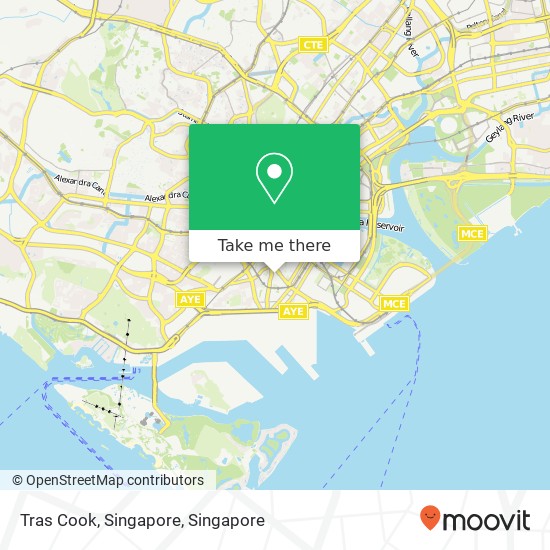 Tras Cook, Singapore map