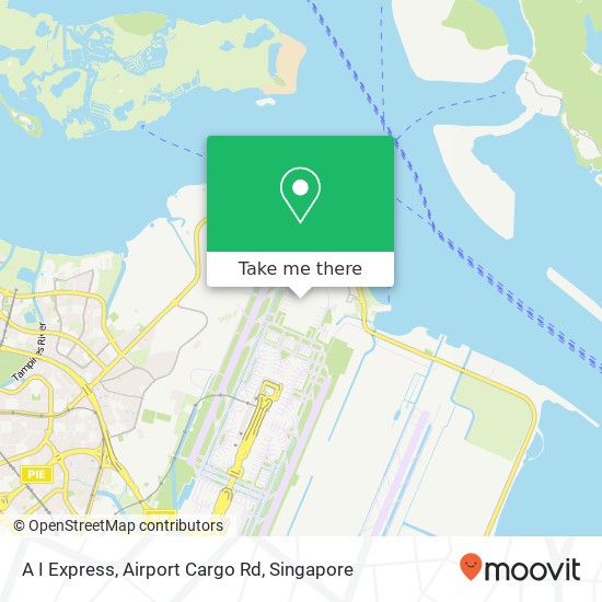 A I Express, Airport Cargo Rd map