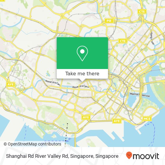 Shanghai Rd River Valley Rd, Singapore map