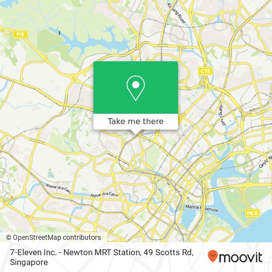 7-Eleven Inc. - Newton MRT Station, 49 Scotts Rd地图