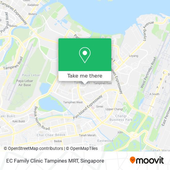 EC Family Clinic Tampines MRT map