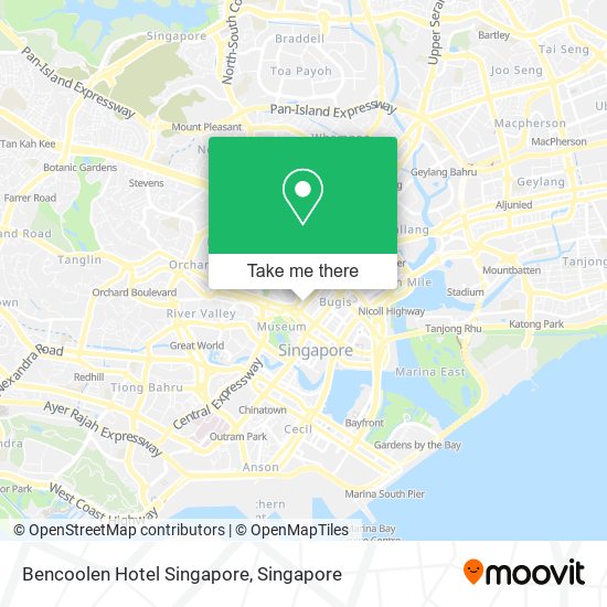 Bencoolen Hotel Singapore map