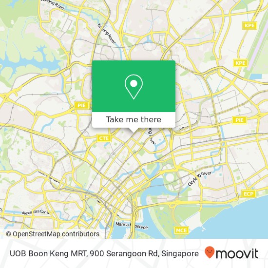 UOB Boon Keng MRT, 900 Serangoon Rd map