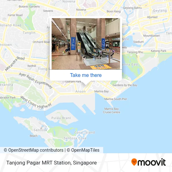 Tanjong Pagar MRT Station map