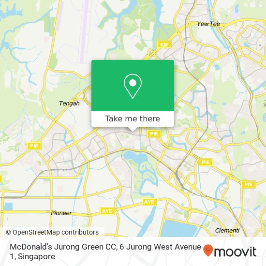 McDonald's Jurong Green CC, 6 Jurong West Avenue 1 map