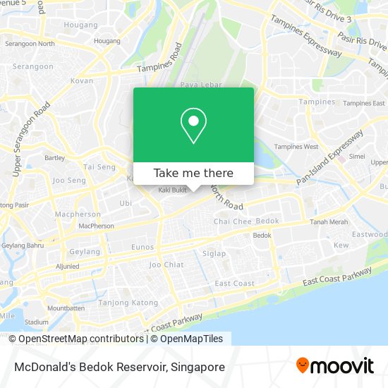 McDonald's Bedok Reservoir map