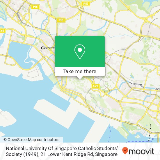 National University Of Singapore Catholic Students' Society (1949), 21 Lower Kent Ridge Rd地图