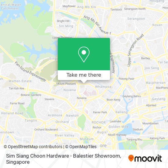 Sim Siang Choon Hardware - Balestier Showroom map
