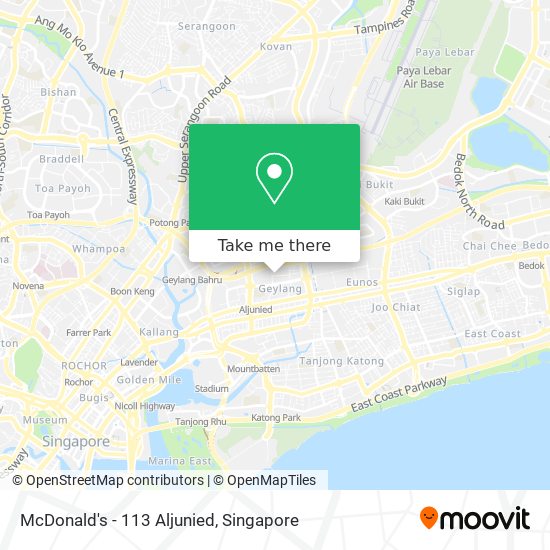 McDonald's - 113 Aljunied map